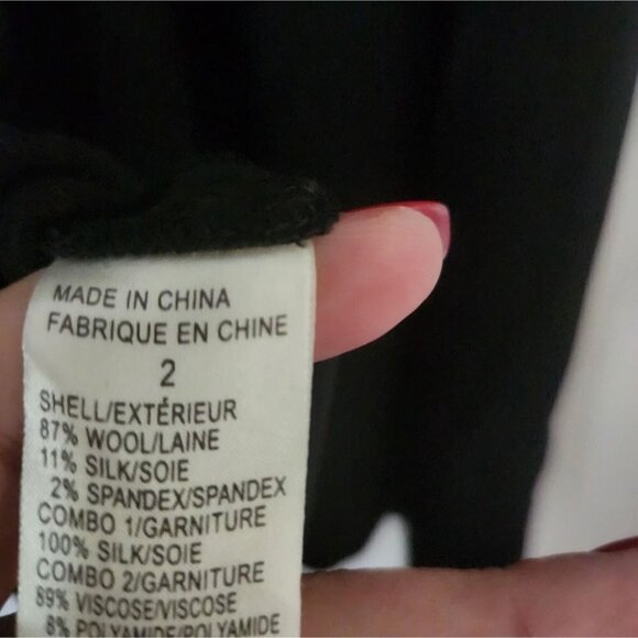 THEORY | Lensley dress strapless sequins black Wool Silk sz 2 - Picture 5 of 5